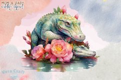 Mom &amp; Baby Wildlife Animal Watercolor Clipart - 12 Variation Product Image 14