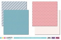 Pastel patterned digital papers for scrapbooking and paper crafting projects.