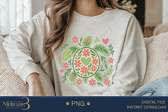 Boho Floral Sea Turtle Watercolor PNG | Ocean Animal Clipart Product Image 3