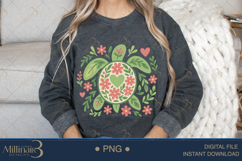 Boho Floral Sea Turtle Watercolor PNG | Ocean Animal Clipart Product Image 4