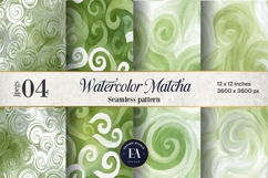 Watercolor Matcha Pattern, Green Wash Texture Product Image 1