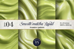 Matcha Liquid Marble, Green Abstract Swirl Digital Paper Product Image 1