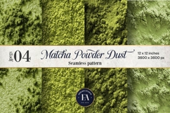 Matcha Powder Texture, Green Matcha Dust Digital Paper Product Image 1