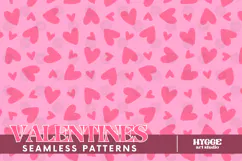 St Valentine's Day Hearts Cupid Love Seamless Pattern PNG Product Image 1