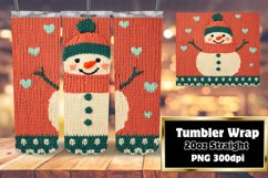 20oz Tumbler Sublimation PNG , Snowman Product Image 1