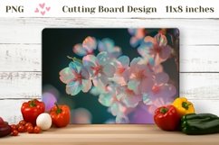 Sakura Cutting Board, Holographic Flowers Cutting Board PNG Product Image 1