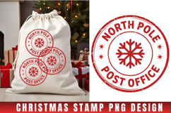 Christmas Stamp Clipart, Christmas Retro sublimation PNG Product Image 1