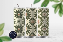 Retro Floral Block Print | Geometric Floral Pattern Product Image 2