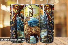 Christmas Stained Glass deer Tumbler Design Product Image 1