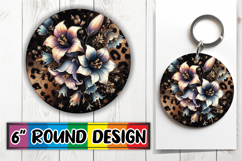 Enchanted Keychain Circle Design PNG, Leopard Prints Product Image 1