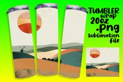 Minimalist Boho Landscape Tumbler Wrap 20oz Product Image 1