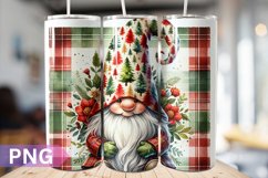 Christmas Gnome Tumbler Sublimation - 20 Oz Skinny Tumbler Product Image 1