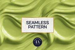 Matcha Liquid Marble, Green Abstract Swirl Digital Paper Product Image 3