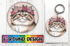 Circle of Love Keychain PNG, Cat Valentin's Day Product Image 1