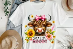 Just a little Moody, Cow clipart, Sublimation Product Image 1