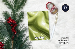 Matcha Liquid Marble, Green Abstract Swirl Digital Paper Product Image 4