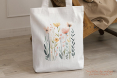 Watercolor Floral Meadow Clipart, Hand-Drawn Botanical png Product Image 5