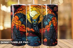 Stained Glass Halloween Bat PNG Tumbler Design Product Image 1