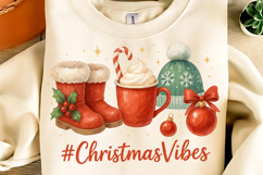Christmas Vibes Cocoa Mug PNG, Christmas Vibes PNG, Santa Product Image 3