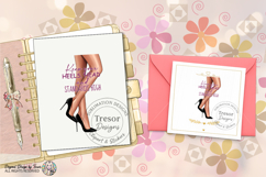Fashion High Heels Quote PNG Chic Woman Legs Clipart set Product Image 7