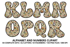Vintage Toys Alphabet and Numbers PNG 300 DPI Product Image 3