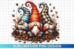 Coffee Gnome Sublimation - Clipart PNG Product Image 1