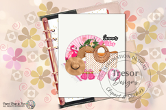 Summer beach illustration, beach vacation, pink tropical PNG Product Image 10