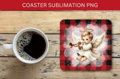 square coaster - plaid angel Product Image 1