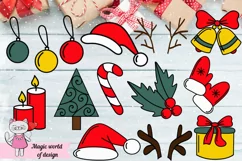 Sublimation Christmas Clipart png, scrapbooking designs Product Image 2
