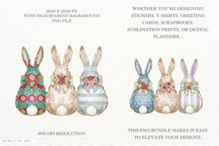 Hand-Drawn Easter Bunnies Clipart Product Image 2
