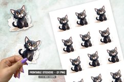 Cute cat sticker, funny cat sticker png Product Image 1