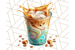 Pastel Coffee Mug Clipart PNG, Latte Iced Coffee Tea Cups Product Image 5