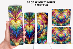 Flower Skinny Tumbler 20oz Wrap Design, Winter Tumbler Wrap Product Image 1
