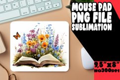 Watercolor Botanicals &amp; Literature Mouse Mat Product Image 1