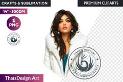 Modern Winter Girl Fashion Illustrations PNG Graphics Product Image 1