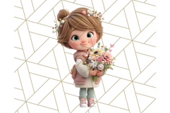 Kawaii City Girl PNG Clipart, Soft Dreamy Style Clip Art Product Image 5