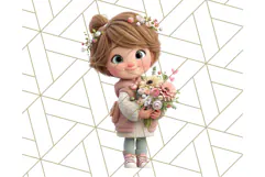 Kawaii City Girl PNG Clipart, Soft Dreamy Style Clip Art Product Image 5