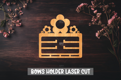 Bow holder laser cut - Wooden Nursery Decor Laser Product Image 1