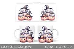 Cute Pumpkin Mug Design. Cute Halloween Mug Sublimation Product Image 1