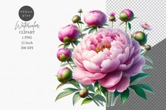 Flowers clipart, Peony clipart, Mother's Day Product Image 1