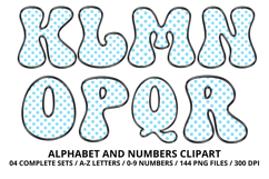 Polka Dots Alphabet Letters &amp; Numbers Clipart PNG 300DPI Product Image 3