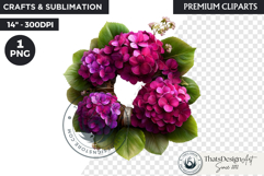 Royal Hydrangea Guardian Fantasy Warrior Floral Graphic Product Image 1