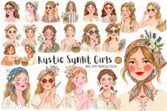 Rustic Sunlit Girls Clipart Product Image 1