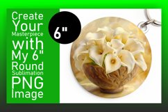 Spring Serenade Sublimation Keychain Circle Designs Floral Product Image 1