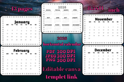 2026 horizontal calendar with flower frame 2 Product Image 2