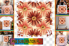 Vibrant TOTE BAG Magic PNG, Flower Pattern Product Image 1