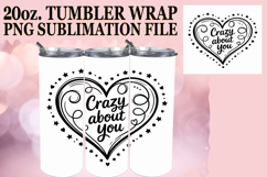 Inspiring vibes 20oz tumbler wrap, Heart Quote Product Image 1