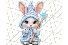 Halloween Bunny Clipart, Cute Bunnies in Costumes PNG Product Image 5