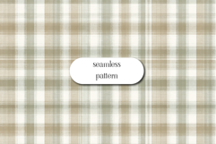 Soft Sage Green and White Seamless Watercolor Plaid Pattern Product Image 1