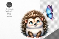 Hedgehog clipart, Watercolor clipart, Animals clipart Product Image 1